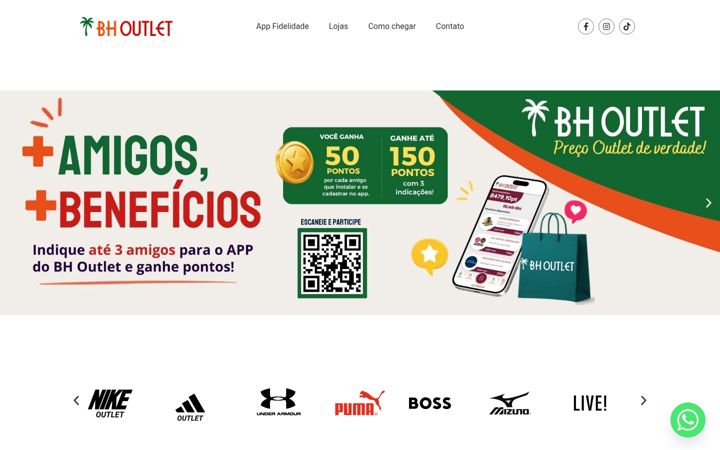 Screenshot of bhoutlet.com.br