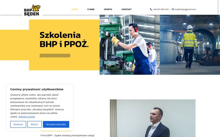 Screenshot ta' bhp-sedek.pl