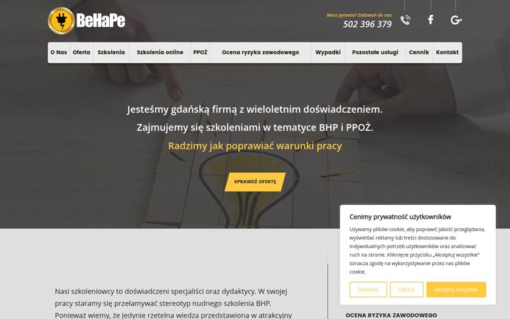 Snímek obrazovky bhp.gda.pl