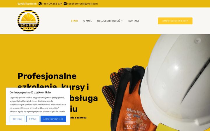 Snímek obrazovky bhp.torun.pl