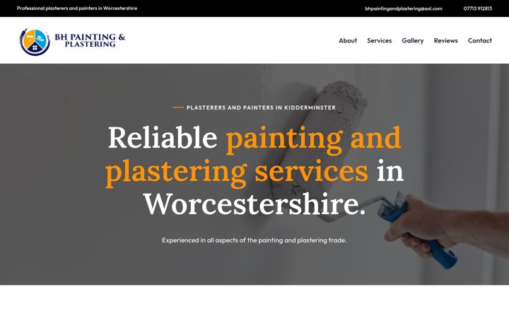 Screenshot of bhpaintingandplastering.co.uk