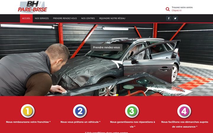 Screenshot of bhparebrise.fr