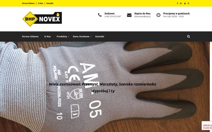 Screenshot of bhpnovex.com.pl