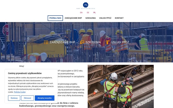 Captura de pantalla de bhpoutsourcing.eu