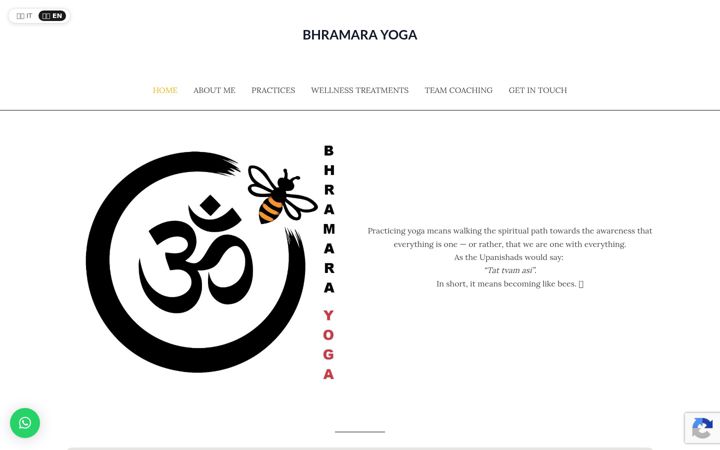Screenshot of bhramarayoga.it