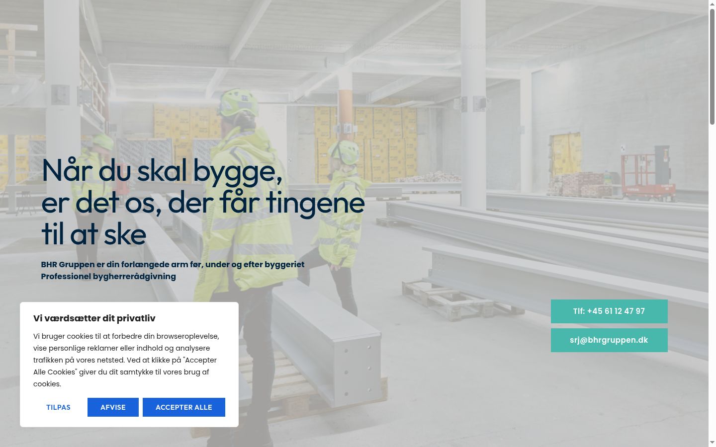 Skjermbilde av samtykkebanneret slik det vises før noen interaksjon
