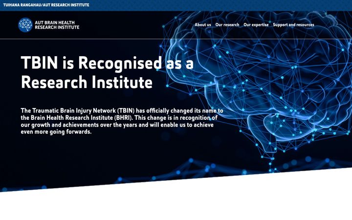 Screenshot of bhri.aut.ac.nz