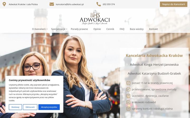Skjermbilde av bhs-adwokaci.pl