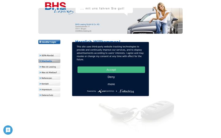 Screenshot of bhs-leasing.de
