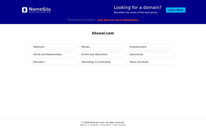 Screenshot of bhseal.com