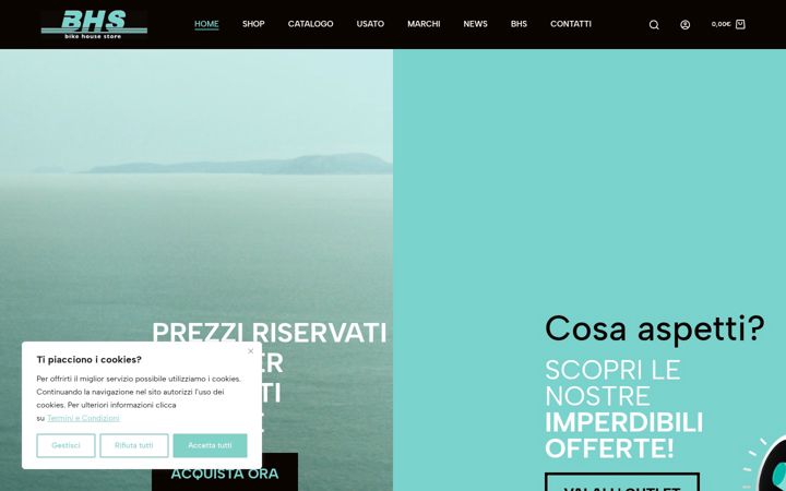 Screenshot of bhshop.it