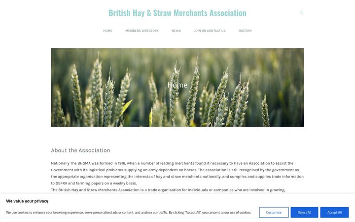 Screenshot of bhsma.org