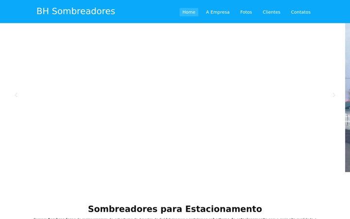 Screenshot of bhsombreadores.com.br