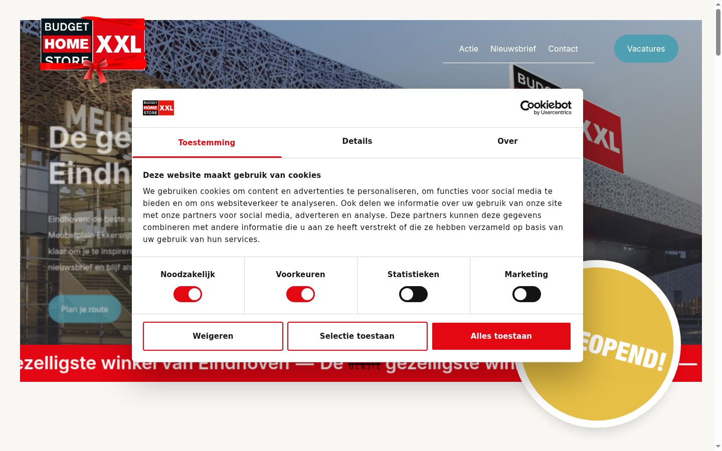Ekraanipilt nõusolekubännerist, mida näidati enne mis tahes suhtlust