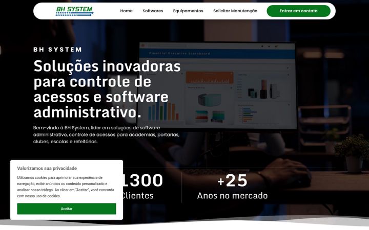 Screenshot stránky bhsystem.com.br