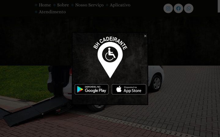 Screenshot of bhtaxicadeirante.com.br