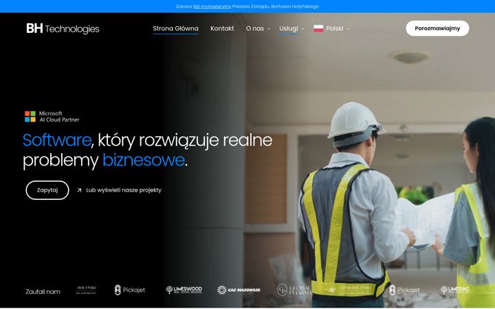 Screenshot of bhtechnologies.pl