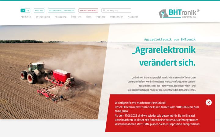 Screenshot of bhtronik.de