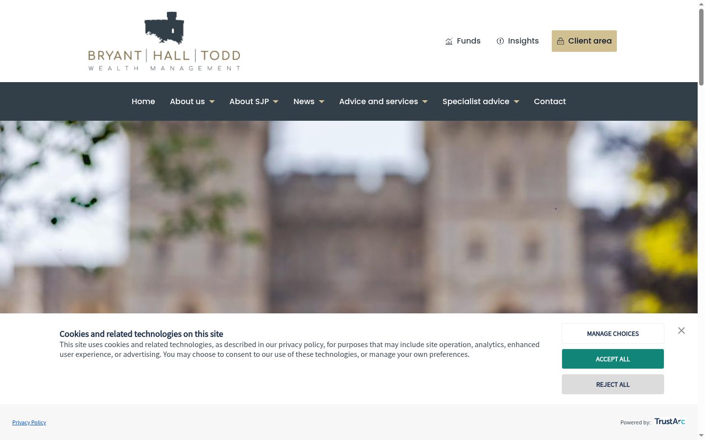 Screenshot des Einwilligungsbanners vor jeglicher Interaktion