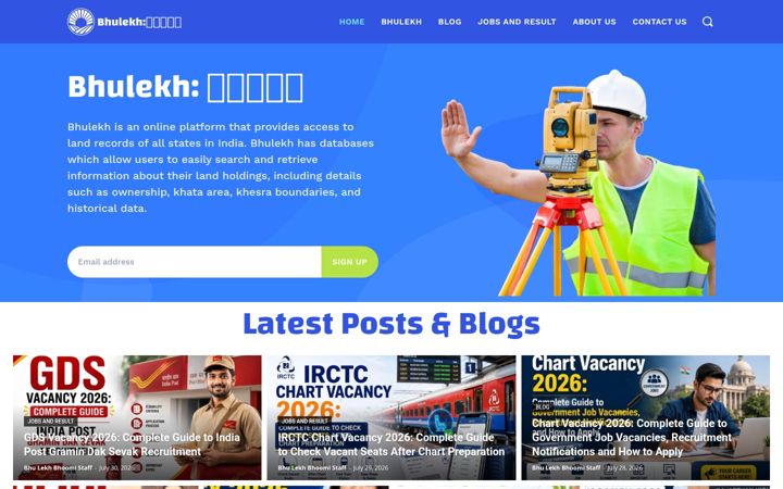 Screenshot of bhulekhbhoomi.com