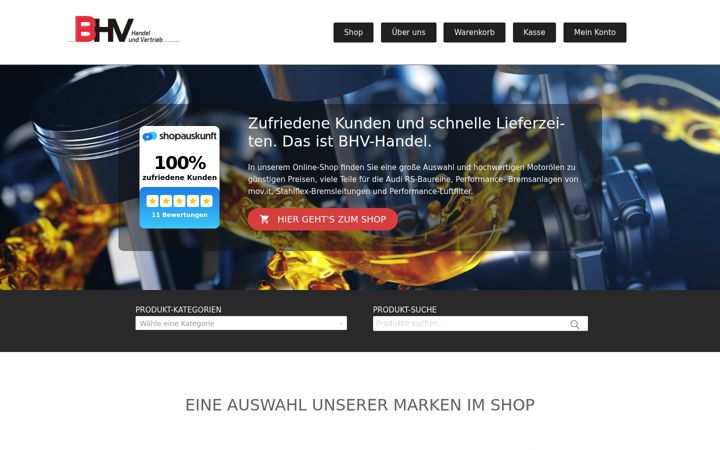 Screenshot of bhv-handel.de