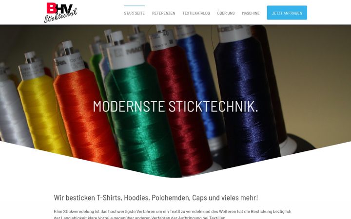 Screenshot stránky bhv-sticktechnik.de