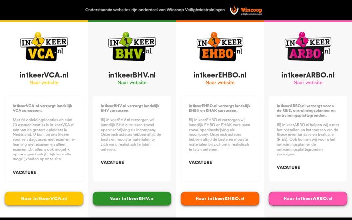 Skjámynd af bhv-vca-ehbo.nl