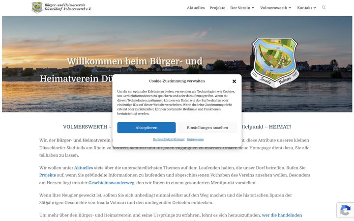 Screenshot stránky bhv-volmerswerth.de