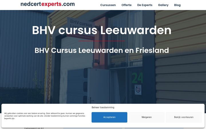 Screenshot of bhvcursusleeuwarden.nl
