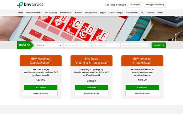 Screenshot of bhvdirect.nl