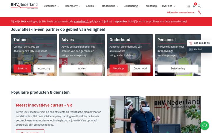 Snímek obrazovky bhvnederland.nl