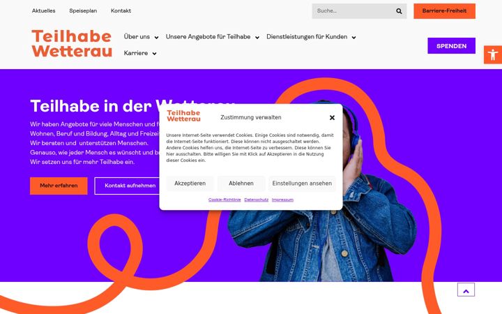 Screenshot stránky bhw-wetteraukreis.de