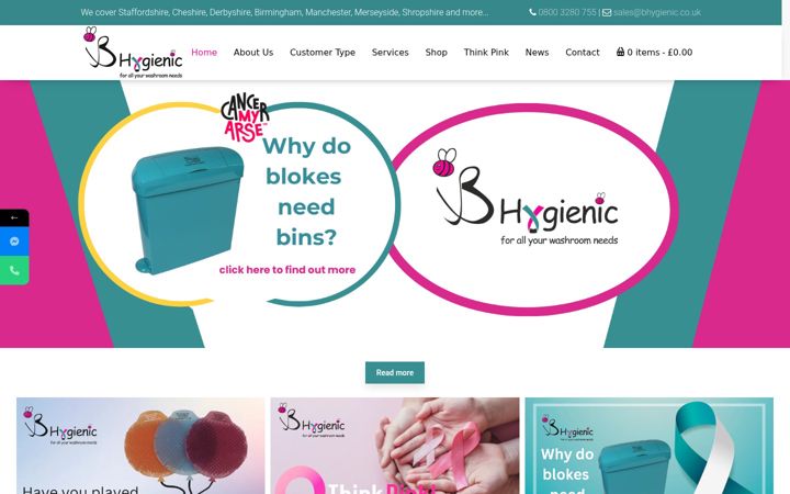 Screenshot of bhygienic.co.uk