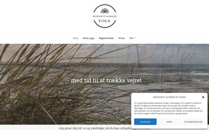 Screenshot of bhyoga.dk