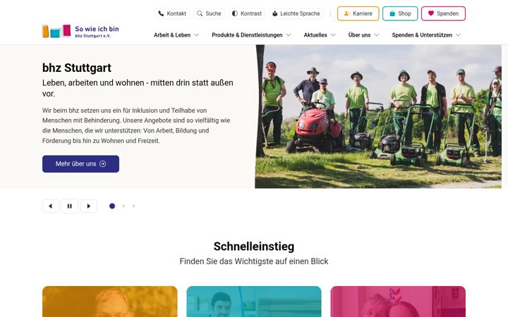 Screenshot of bhz.de