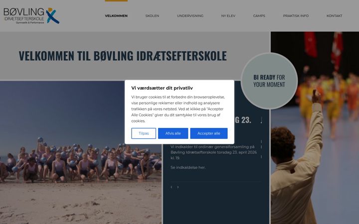Screenshot of bi-efterskole.dk
