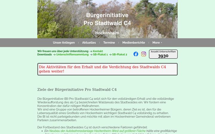 Screenshot of bi-prostadtwald-c4.de