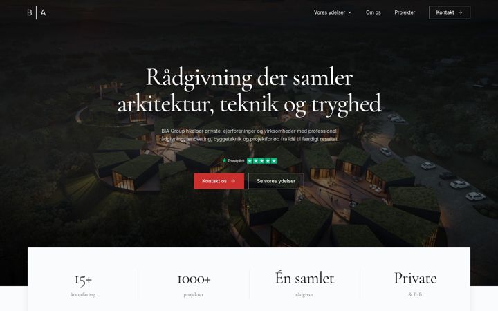 Screenshot of bia.dk