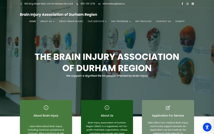 Screenshot of biad.ca