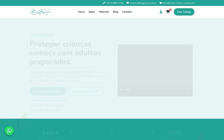 Screenshot stránky biagomes.com.br