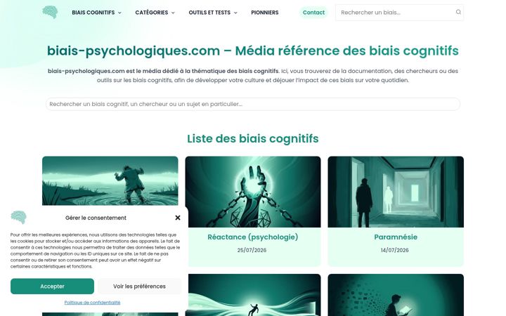 Screenshot of biais-psychologiques.com