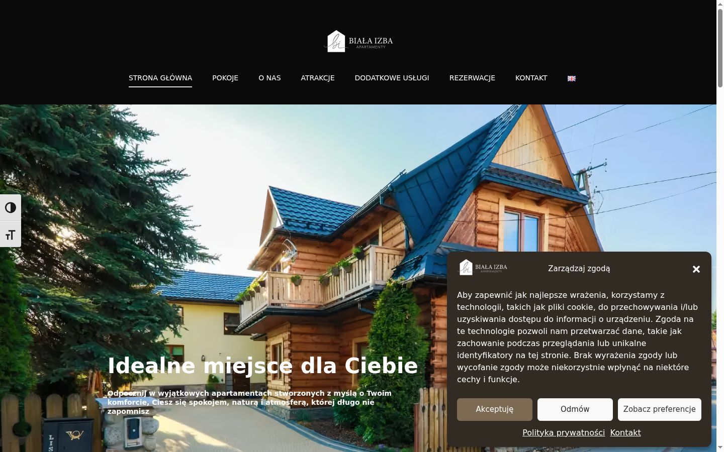 Screenshot tal-banner tal-kunsens muri qabel kwalunkwe interazzjoni
