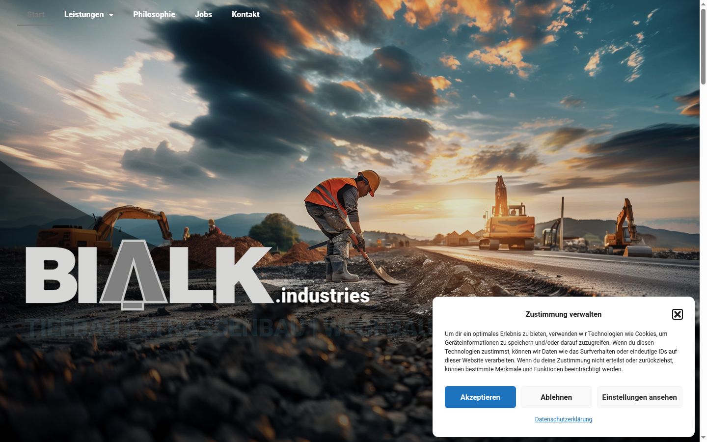 Capture d'écran de la bannière de consentement affichée avant toute interaction