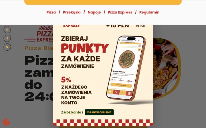 Skjermbilde av bialkapizzadowoz.pl