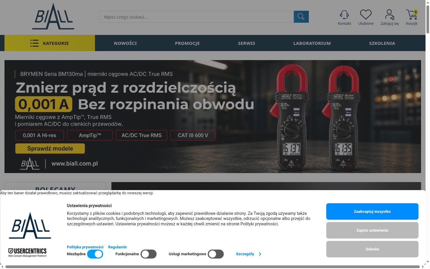 Képernyőkép a bármilyen interakció előtt megjelenő hozzájárulási bannerről