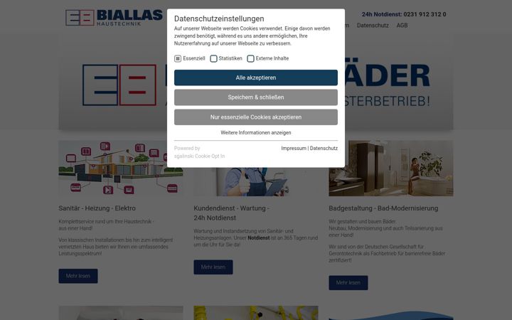 Screenshot of biallas-gmbh.de
