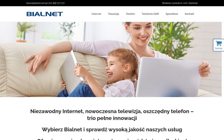 Screenshot stránky bialnet.com.pl
