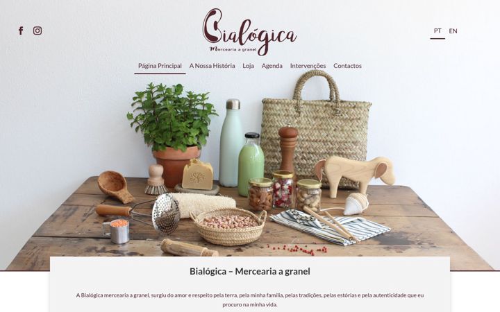 Screenshot van bialogica.pt