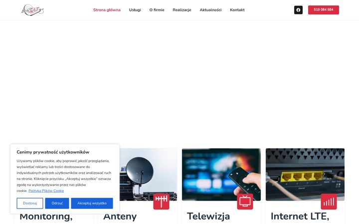 Screenshot stránky bialsat.pl