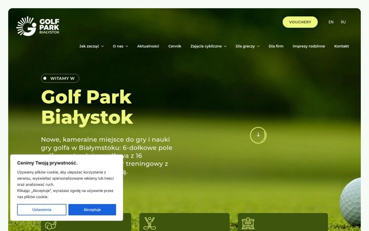 Screenshot of bialystok.golf